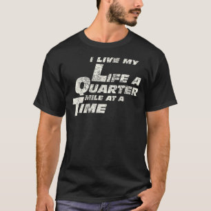 Snel rijnoord ik leef mijn leven een kwart stapel t-shirt