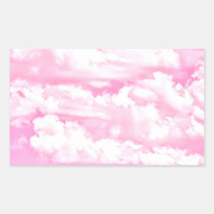 Snel Roos wolken Rechthoekige Sticker