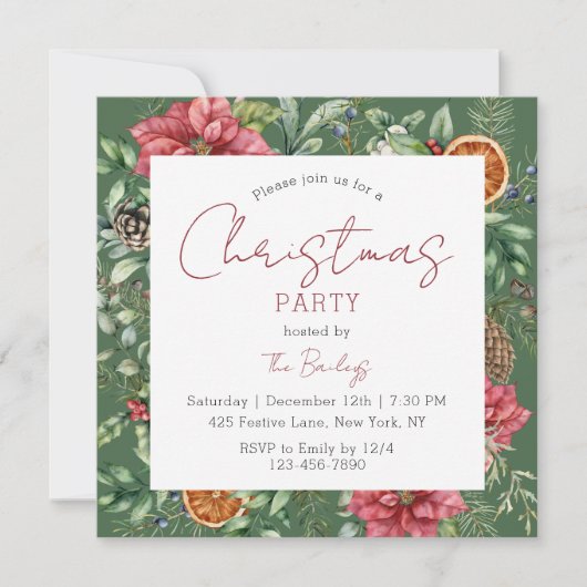 Snel script voor kerstfeestelijke feestdagen Moder Kaart (Voorkant)