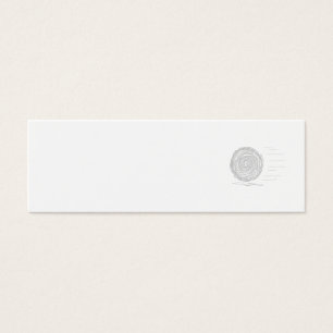 Snel. Stormloop. Symbool in Grijs op Wit Mini Visitekaartjes