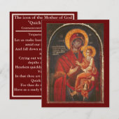 Snel te horen - Moeder van God icoon gebedskaart Kaart (Voorkant / Achterkant)