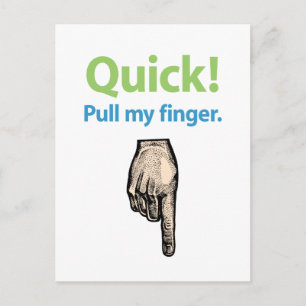 Snel - Trek mijn vinger omhoog Briefkaart
