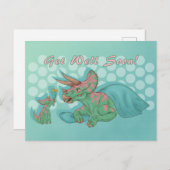 Snel Triceratops Briefkaart (Voorkant / Achterkant)