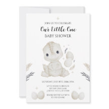 Snel Uitkomende Dinosaurus Baby Shower Uitnodiging
