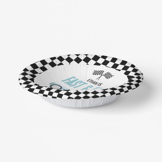 Snel & Vijf Blauwe Race Auto 5e Verjaardagsfeestje Papieren Kommen (Gebogen)