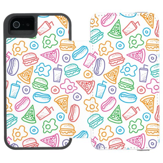 Snel voedselpatroon 2 incipio iPhone portemonnee hoesje (Agenda Open)