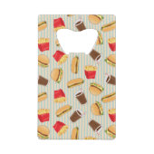 Snel voedselpatroon 2 kredietkaart flessenopener (Voorkant)