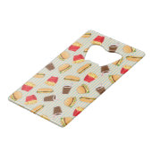 Snel voedselpatroon 2 kredietkaart flessenopener (Voorkant Gekanteld)