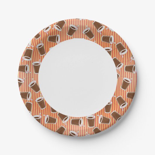 Snel voedselpatroon 2 papieren bordje (Voorkant)