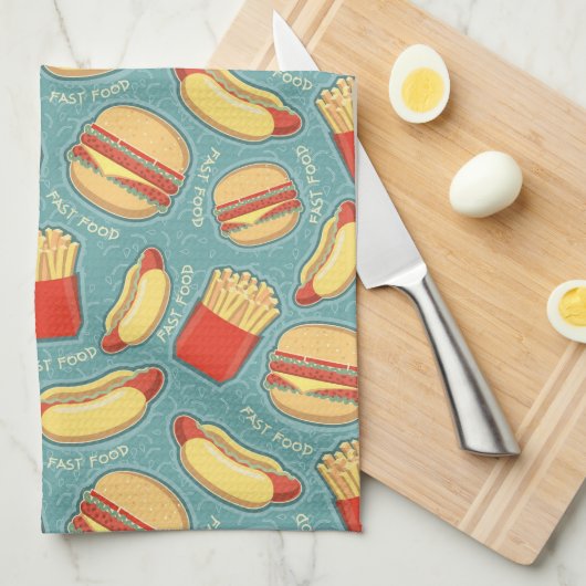 Snel voedselpatroon 3 theedoek (Quarter Fold)