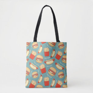 Snel voedselpatroon 3 tote bag