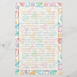 Snel voedselpatroon briefpapier