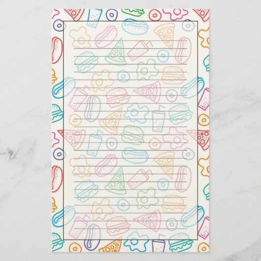 Snel voedselpatroon briefpapier (Voorkant)