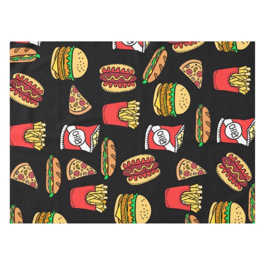 Snel voedselpatroon tafelkleed (Voorkant (Horizontaal))