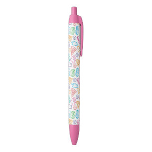 Snel voedselpatroon zwarte inkt pen