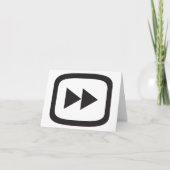 Snel vooruit pictogram bedankkaart (Voorkant)