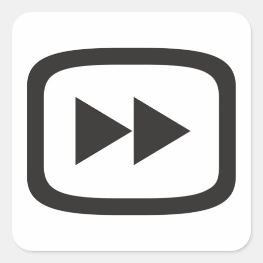 Snel vooruit pictogram vierkante sticker (Voorkant)