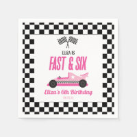 Snel & Zes Roze Race Auto 6e Verjaardagsfeestje