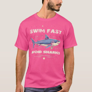 snel zwemmen vermijden haaien T-shirt
