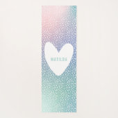 Snelgradiënt + vlek met hart gepersonaliseerd yogamat (Achterkant)