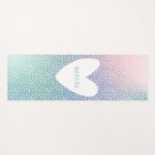 Snelgradiënt + vlek met hart gepersonaliseerd yogamat (Voorkant (horizontaal))