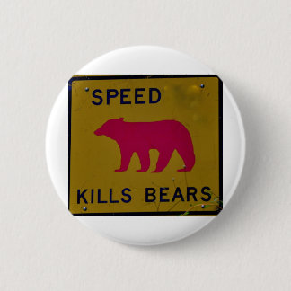 snelheid doodt beer ronde button 5,7 cm