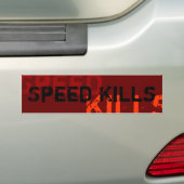 Snelheid doodt bumpersticker (Op auto)