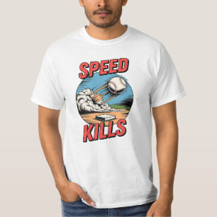 Snelheid doodt honkbal Fastball Explosion T-shirt