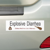 Snelheid Explosieve diarree Bumpersticker (Op auto)
