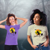Snelheid Halloween Witchy Witch Aangepaste Naam T-shirt