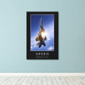 Snelheid: Inspirerend prijsopgave 1 Canvas Afdruk (Insitu (Houten vloer))