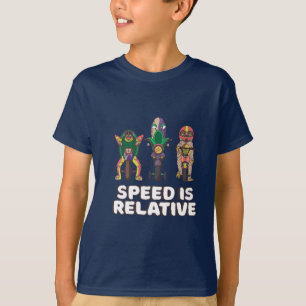 Snelheid is relatief, slak, slang en schildpadover t-shirt