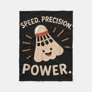 Snelheid. Precisie. Macht. – Badminton Player Stat Fleece Deken