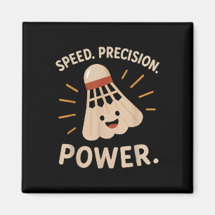 Snelheid. Precisie. Macht. – Badminton Player Stat Magneet