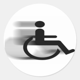 Snelheid rolstoel sticker