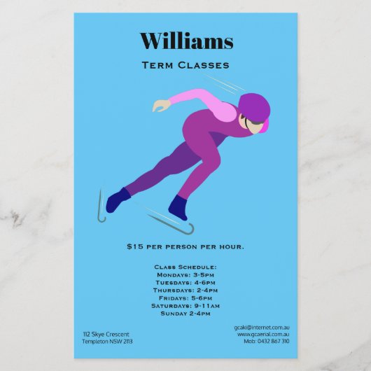 Snelheid schaatsen flyer (Voorkant)