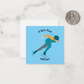 Snelheid schaatsen notitiekaartje (Voorkant / Achterkant in situ)