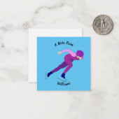 Snelheid schaatsen notitiekaartje (Voorkant / Achterkant in situ)