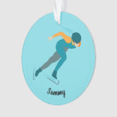Snelheid schaatsen ornament (voorkant)
