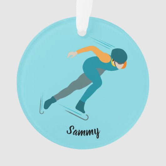 Snelheid schaatsen ornament (voorkant)