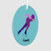 Snelheid schaatsen ornament (voorkant)