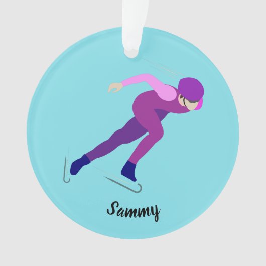 Snelheid schaatsen ornament (voorkant)