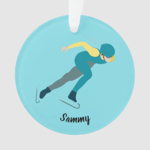 Snelheid schaatsen ornament