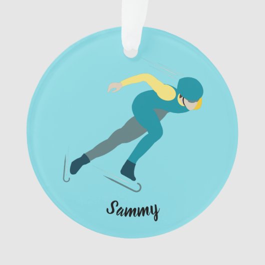 Snelheid schaatsen ornament (voorkant)