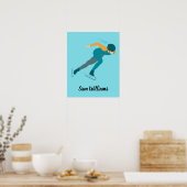 Snelheid schaatsen poster (Keuken)