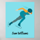 Snelheid schaatsen poster (Voorkant)
