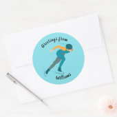 Snelheid schaatsen ronde sticker (Envelop)