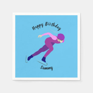 Snelheid schaatsen servet