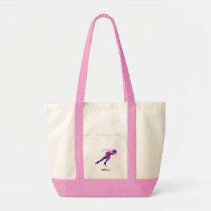 Snelheid schaatsen tote bag