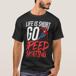 Snelheid skateboarder Schaatsen Short Track Skater T-shirt